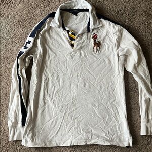 Polo by Ralph Lauren Cream Shirt with Navy Label
